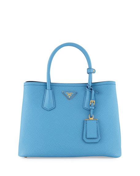 prada soffiano cuir bluette neiman marcus|Small Saffiano Leather Double Prada Bag.